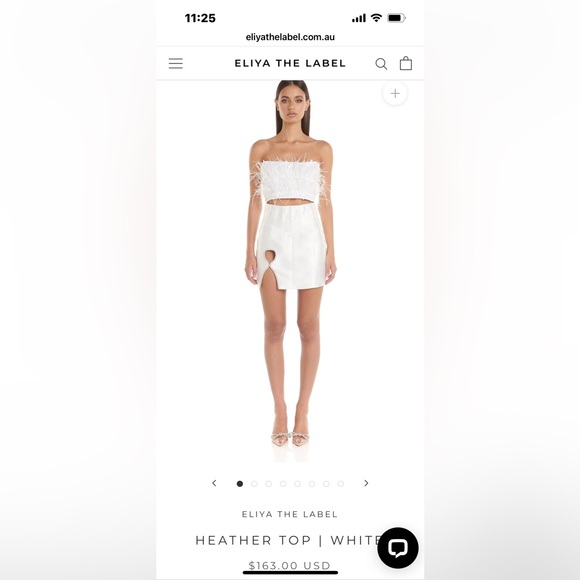 🪩Feather & Sparkle Matching Set 🪩Eliya the Label Size XS (skirt & top) 🪩👰🏼 - Picture 5 of 12